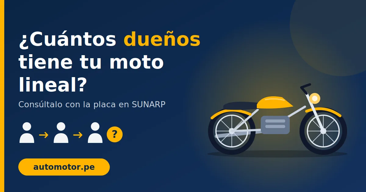C&oacute;mo saber cu&aacute;ntos due&ntilde;os tiene una moto lineal en Per&uacute;