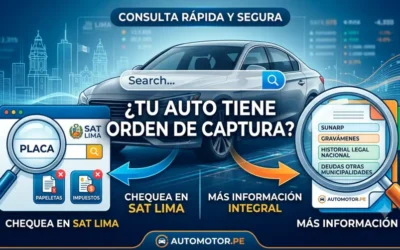 Como saber si un vehiculo tiene orden de captura en el SAT Lima