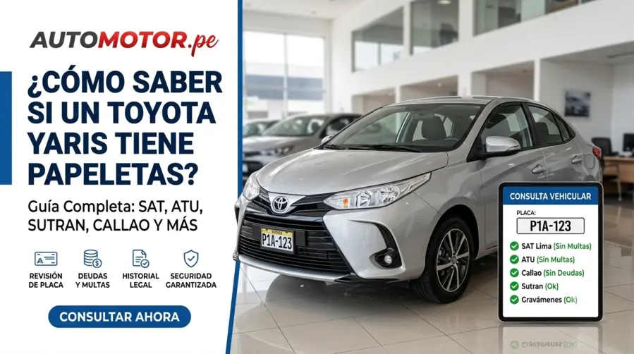 como saber si un toyota yaris tienes papeletas en todo el peru