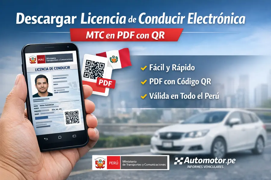 Asi puedes descargar licencia de conducir electrónica MTC en PDF con QR