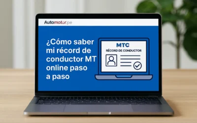 Cómo saber tu récord de conductor MTC online paso a paso