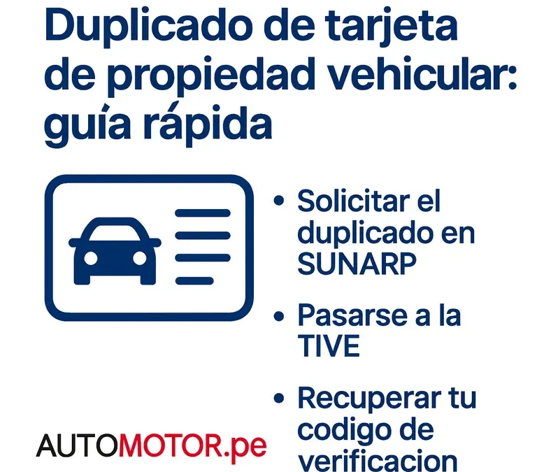 Duplicado de tarjeta de propiedad vehicular: guía rápida