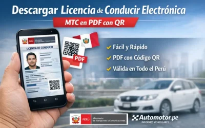 Descargar licencia de conducir electrónica MTC en PDF con QR